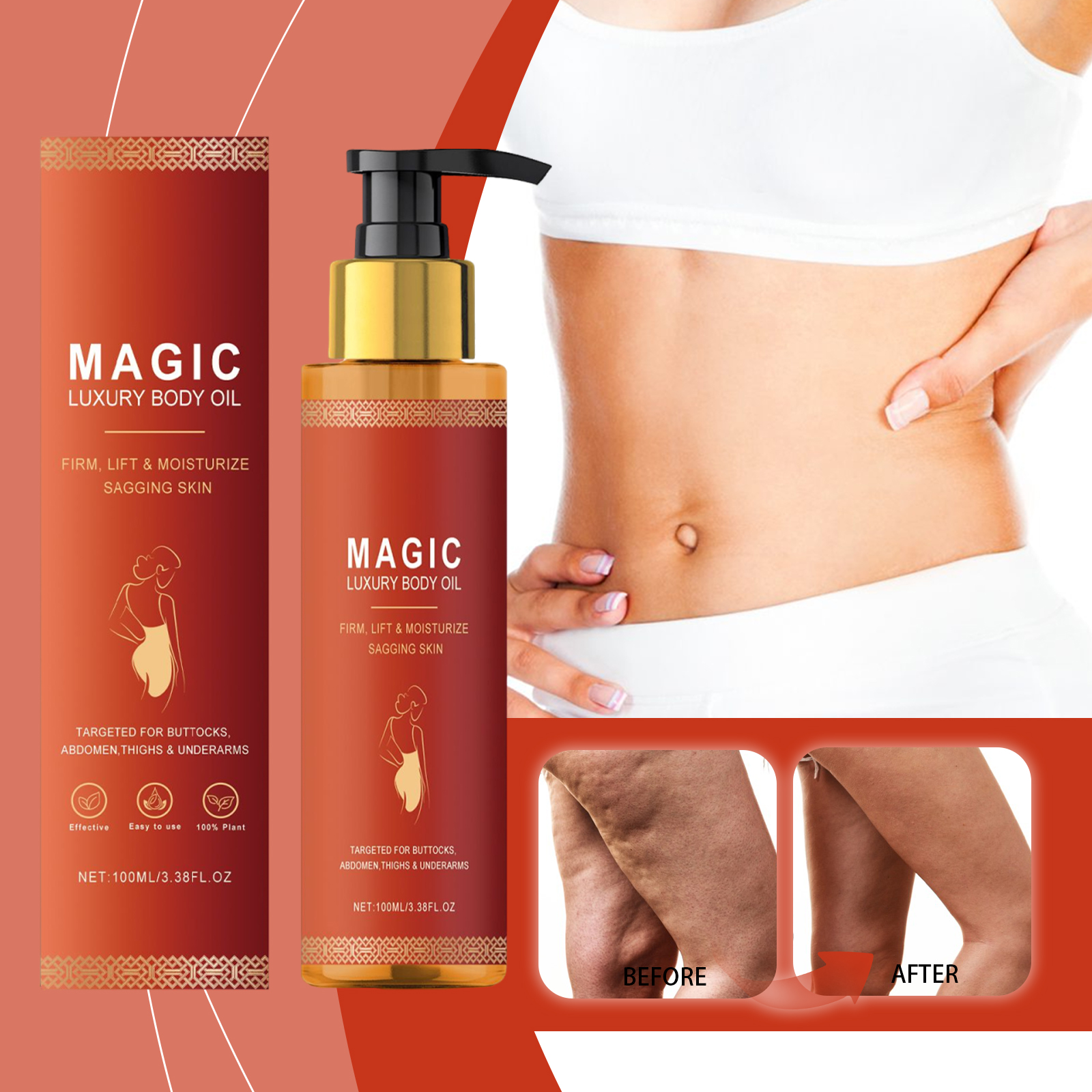 Luxury Skincare Cream - Magic Luxury Body Oil Moisturizing Firming