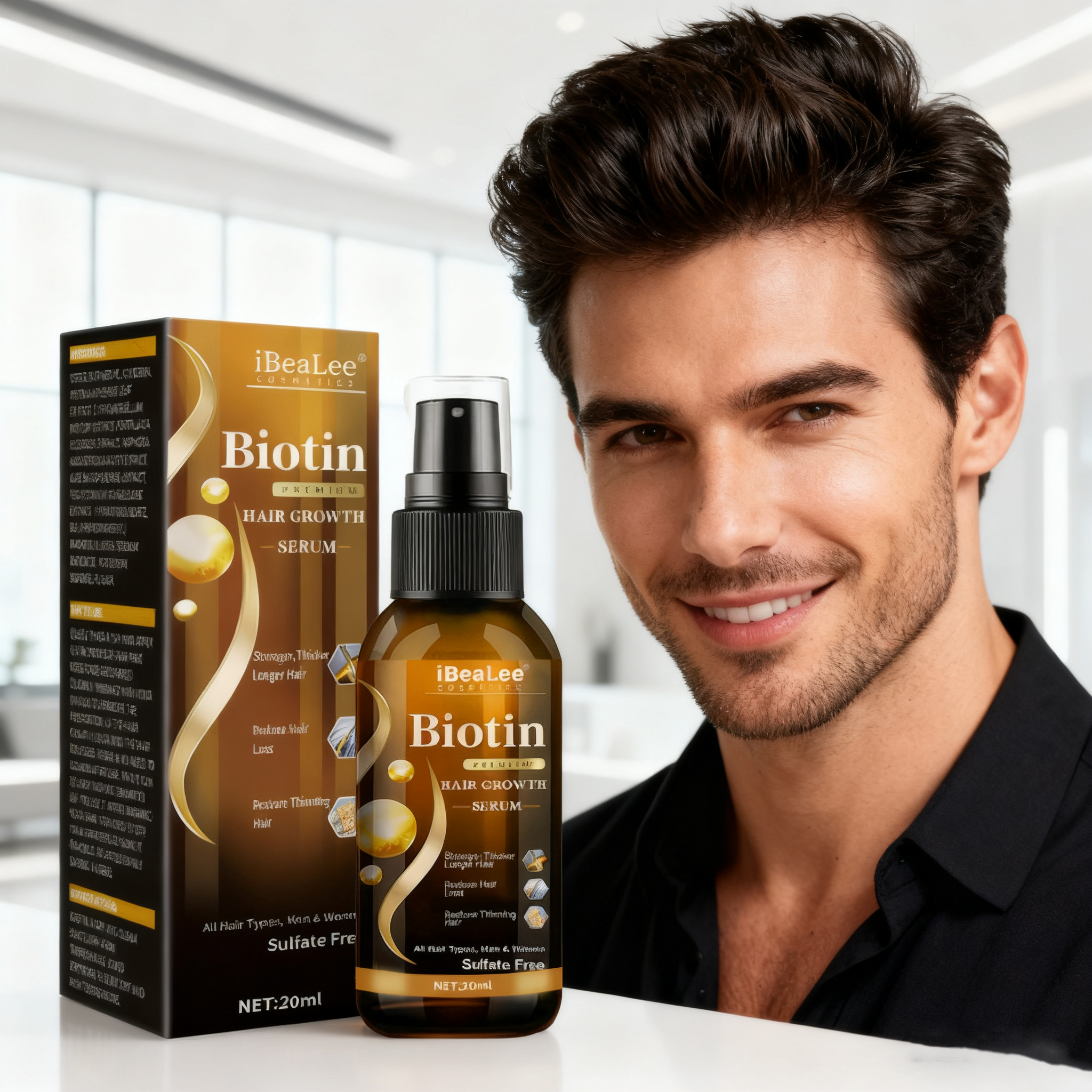 Epidermal Growth Factor - Biotin Hair Growth Serum Spray Help