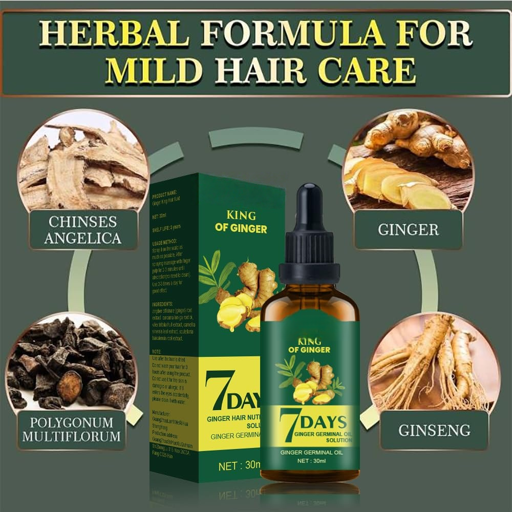 Hair Growth Oil Ginger Biotin  - Epidermal Growth Factor ulasan dan harga