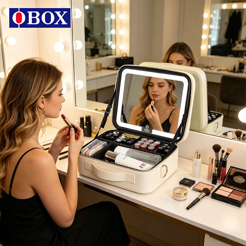 2026 New Makeup Bag with Mirro - Luxury Skincare Gift Box ulasan dan harga
