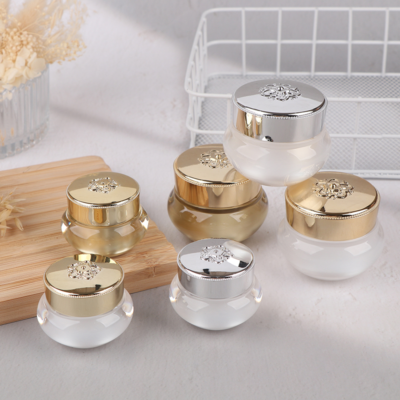 Acrylic Empty Travel Cream Jar - Luxury Skincare Cream ulasan dan harga
