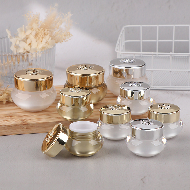 Acrylic Empty Travel Cream Jar - Luxury Skincare Cream ulasan dan harga
