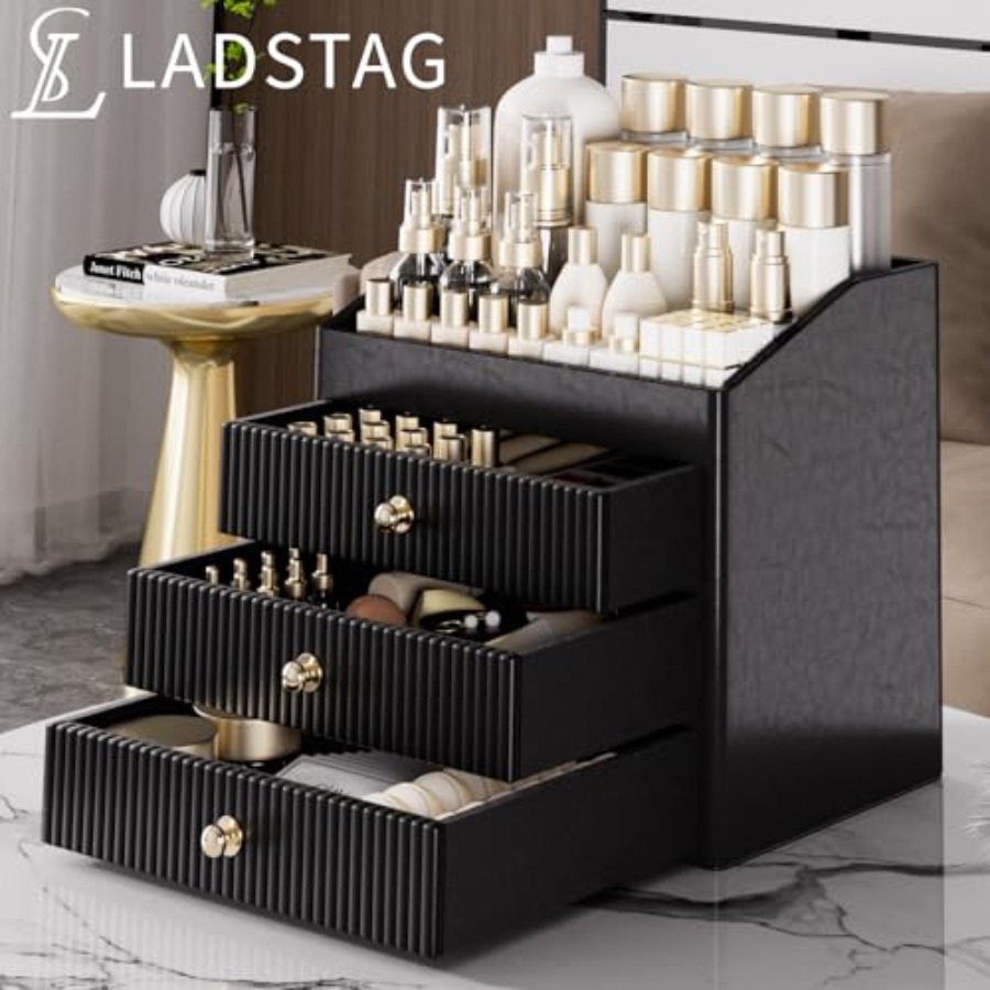Luxury Makeup Organizer with 3 - Luxury Skincare Organizer ulasan dan harga