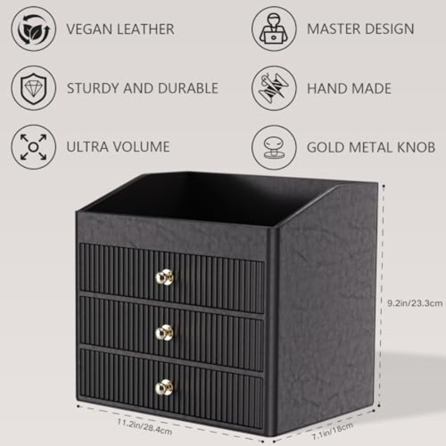 Luxury Makeup Organizer with 3 - Luxury Skincare Organizer ulasan dan harga