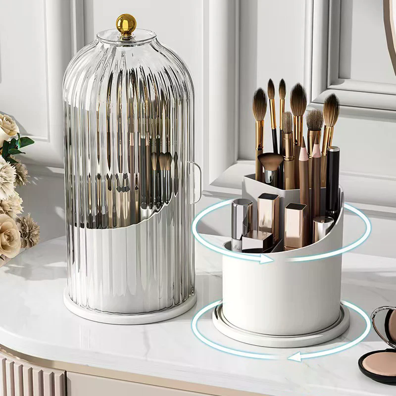360° Rotating Makeup Brush Hol - Luxury Skincare Organizer ulasan dan harga