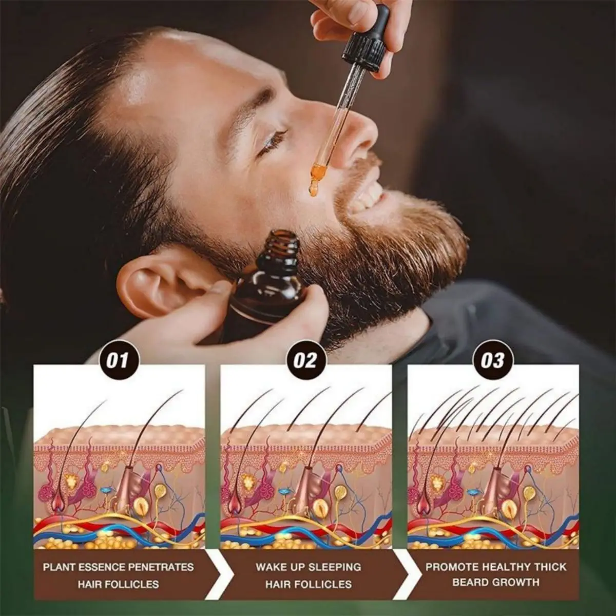 Fast Beard Growth Oil Beard Oi - Epidermal Growth Factor ulasan dan harga