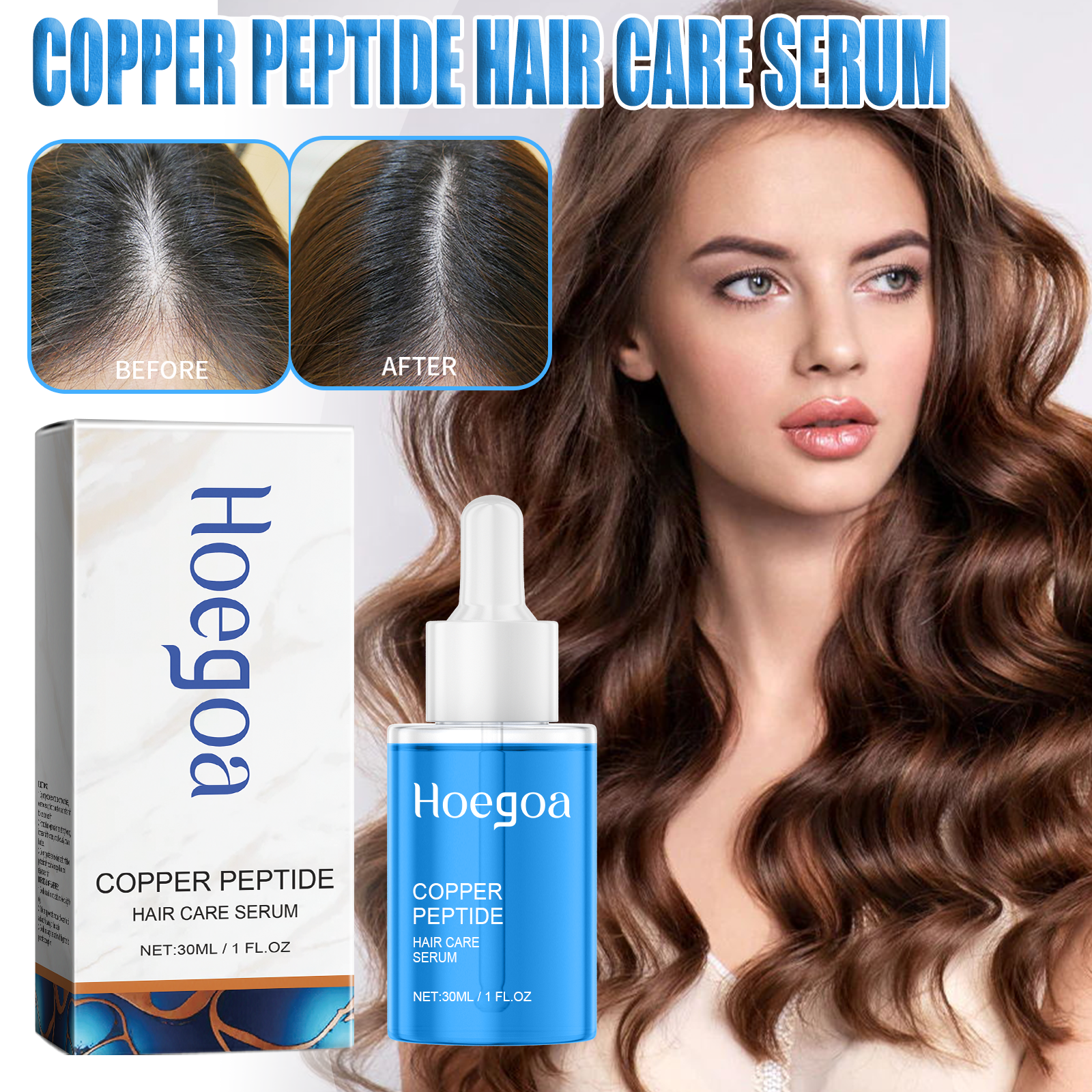 Copper Peptide Hair Serum 30ml - Epidermal Growth Factor ulasan dan harga