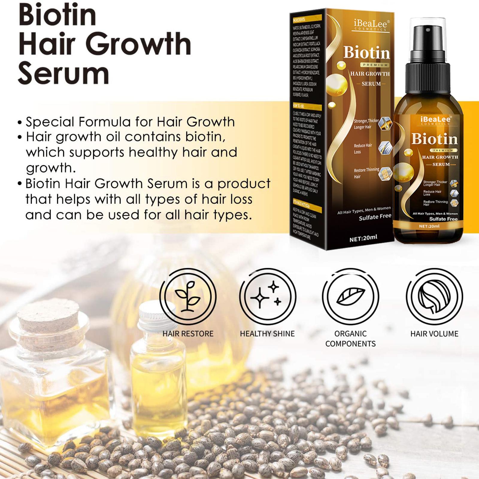 Biotin Hair Growth Serum Spray - Epidermal Growth Factor ulasan dan harga